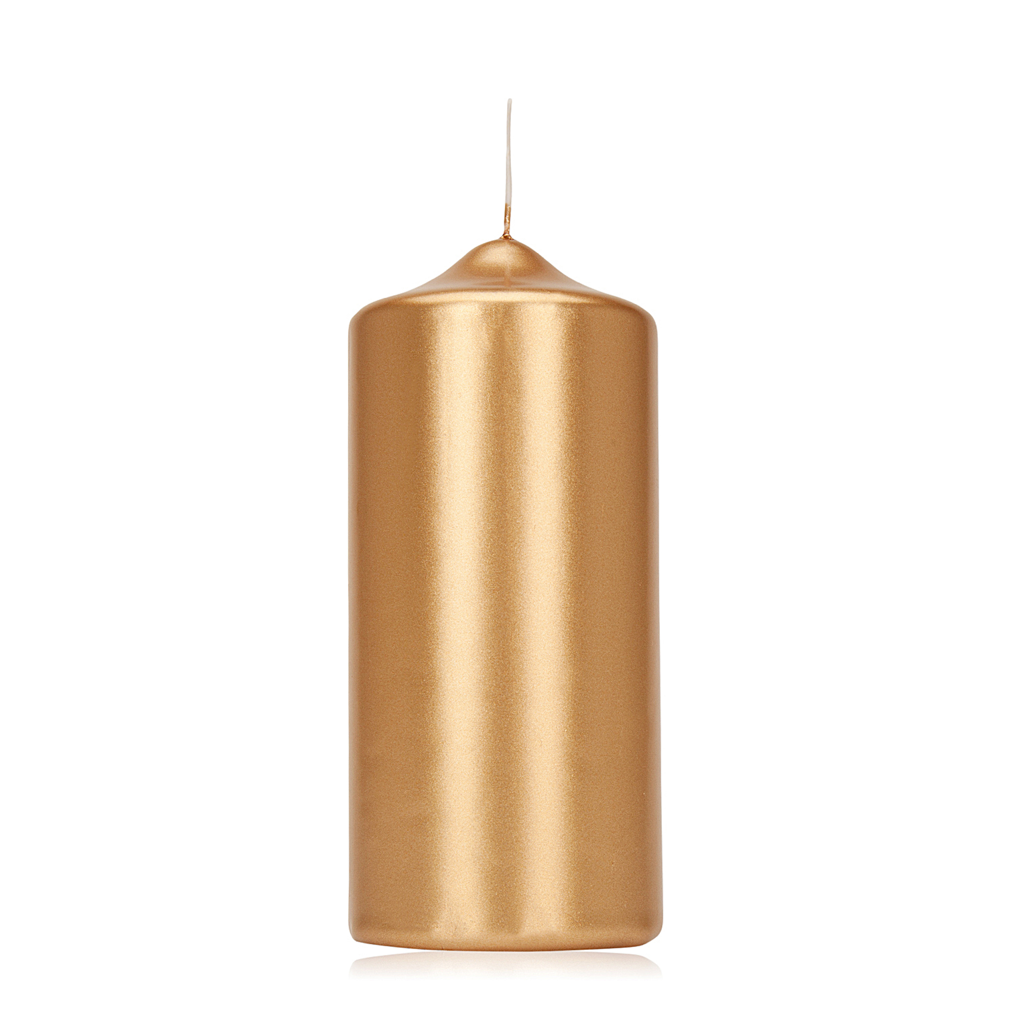 Candela cilindrica oro grande  60 mm