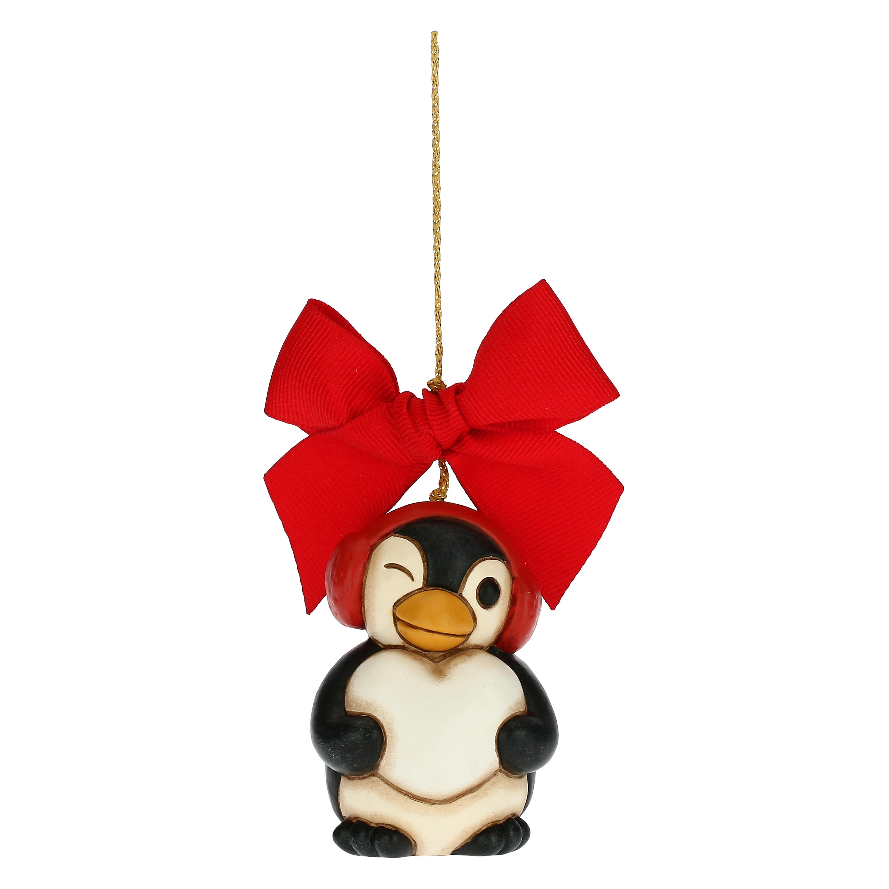 Pinguino Natalizio con Cuore Grande Thun