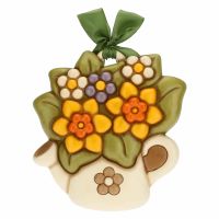 Decorative plaque - watering can and flowers