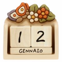 Country ceramic perpetual desk calendar with butterfly
