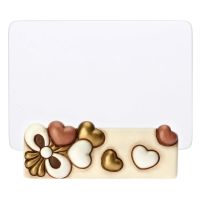 Ceramic and glass Angel Love photo frame with hearts, medium