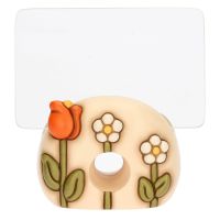 Fotorahmen aus Glas und Keramik mit geformtem Sockel Happy Country
