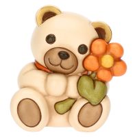 Primavera da vivere ceramic Teddy with flower, medium