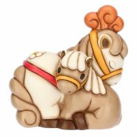 Paar Priscilla und Lea Pferde aus Keramik Eolia