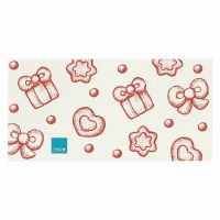 Gold icons gift tag