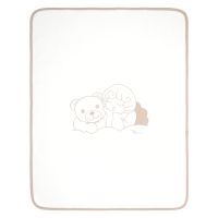 Winterdecke mit Teddy und Engel