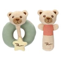 Set mit 2 Rasseln Teddy