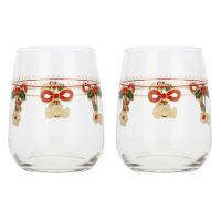 Set of 2 Magico Natale water glasses