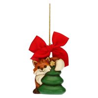 Large Grace the Fox with tree Christmas tree decoration