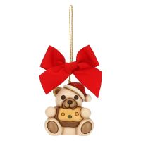Teddy with panettone Christmas tree decoration, large