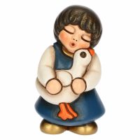 Presepe Classico Ceramic girl with goose