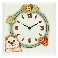 Wanduhr Quokka und Marienkäfer