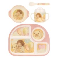 Melamine girls' mealtime set, large