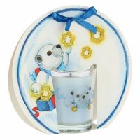 Dolce Inverno candle with Paul the Polar Bear and stars - jasmine