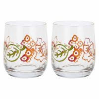 Hello Autumn Set of 2 Wine Glasses