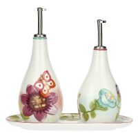 Fiori e Fantasia oil and vinegar set with tray