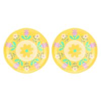 Florianne primavera set of 2 melamine dinner plates