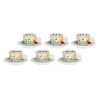 Set of 6 Eolia porcelain espresso cups