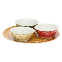 Set mit Aperitifschalen aus Porzellan AbbracciAMI
