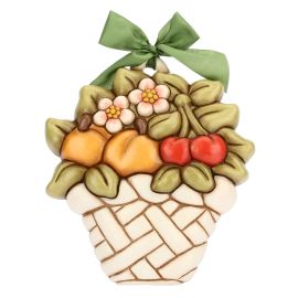 Decorative plaque – basket with flowers and fruit