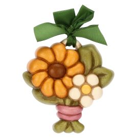 Racconti d'Autunno ceramic decorative plaque with marigold, small