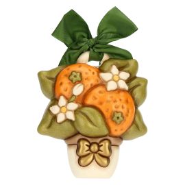 Ceramic dorative plaque with oranges, medium