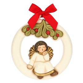 Sorprese di Natale ceramic wreath with angel