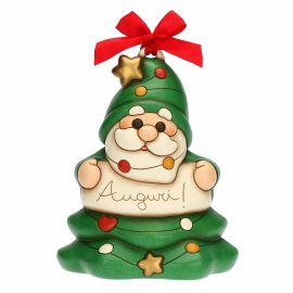 Oliver gnome with Christmas tree and Auguri lettering