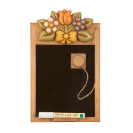 Country board with flowers and marker