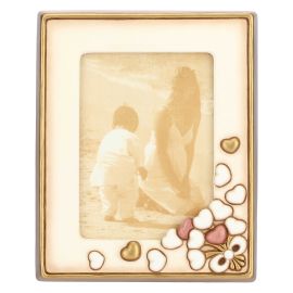 Country photo frame with hearts 13 x 18 cm