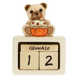 Immerwährender Tischkalender aus Keramik Geburtstag Unisex