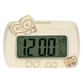 Elegance digital clock with butterflies and flowers