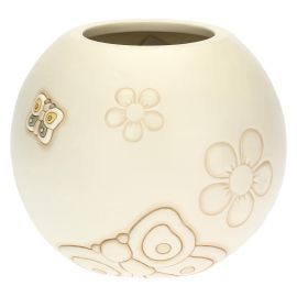 Vaso Elegance con farfalle e fiori medio