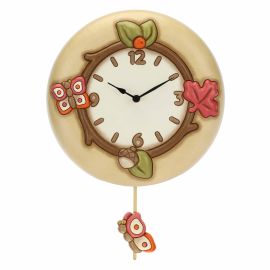 Hello Autumn Wall Clock with Pendulum