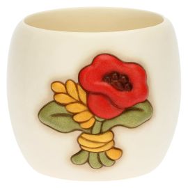Small cachepot poppy and wheat ear