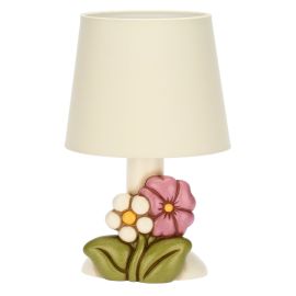 Racconti d'Autunno ceramic lamp with mallow flower, small