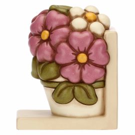 Racconti d'Autunno book end in shape of vase with mallow flower