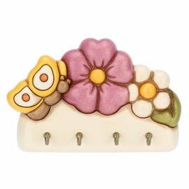 Racconti d'Autunno key rack with 4 mallow flower hooks