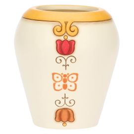 Eolia ceramic vase with butterfly and flowers, medium