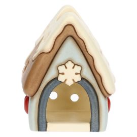Inverno Incantato ceramic house with mistletoe tealight holder