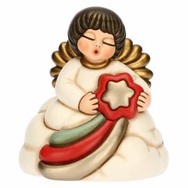 Desideri di Natale ceramic Angel music box with rainbow shooting star