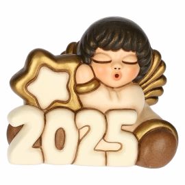 Ceramic Angel with star Happy 2025