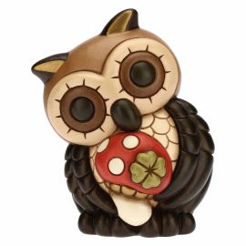 Wise owl with mushroom