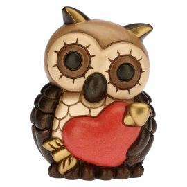 Wise owl with heart