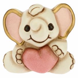 Elefantino nascita con cuore rosa mini
