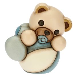 Teddy con palla azzurro