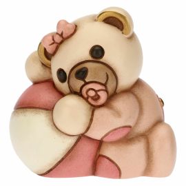 Teddy con palla rosa