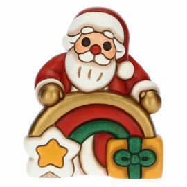 Babbo Natale con arcobaleno in ceramica Desideri Di Natale