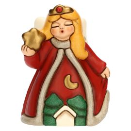 Regina delle Fate Shaila con corona dorata in ceramica Bosco Magico