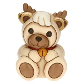 Teddy vestito da renna in ceramica, medio